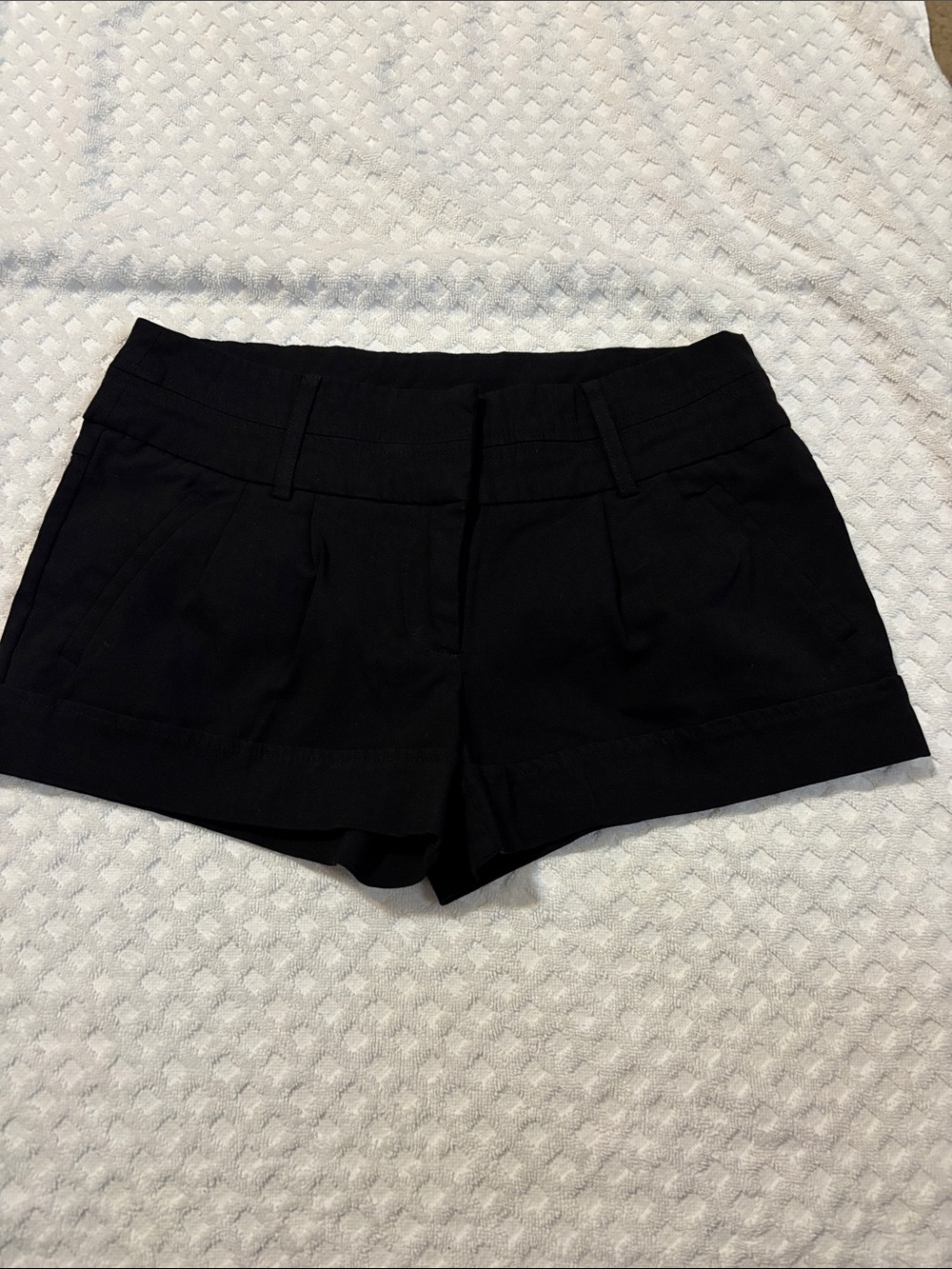 Takara Black High-Waist Dress Shorts